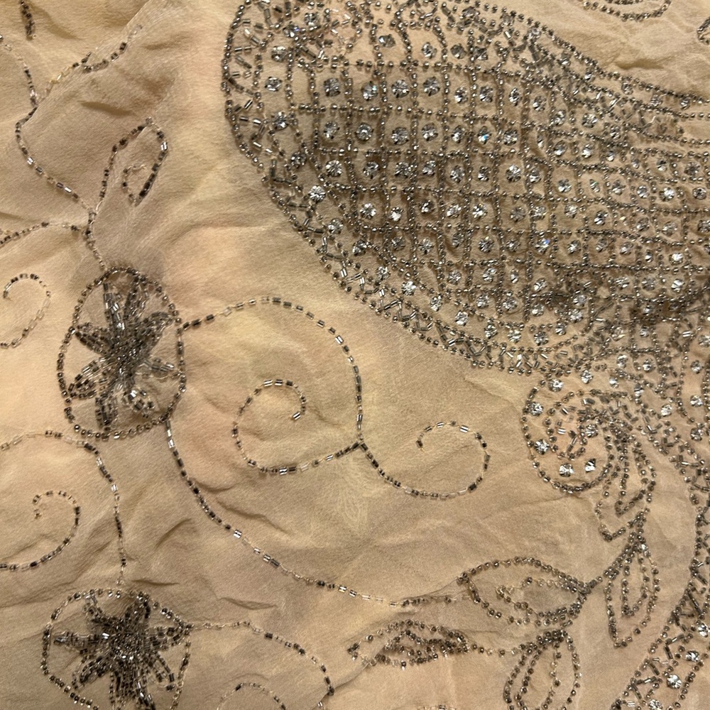 Rare  1920s Silk Hand Beaded Flapper Dress - Picture 7 of 9
